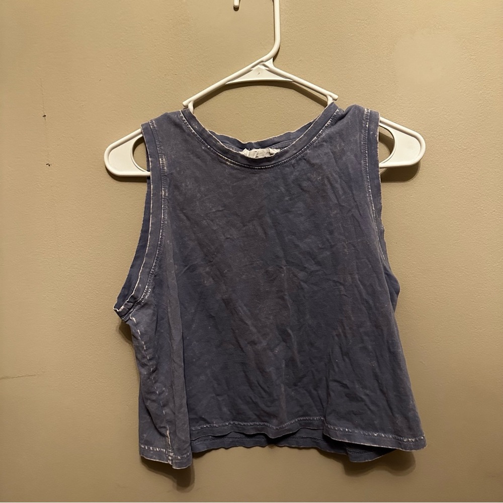 Distressed crop top